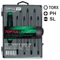 Toptul Набір викруток Toptul для точних робіт 14 в 1 (T5-T20,PH,SL) (GAAW0804)