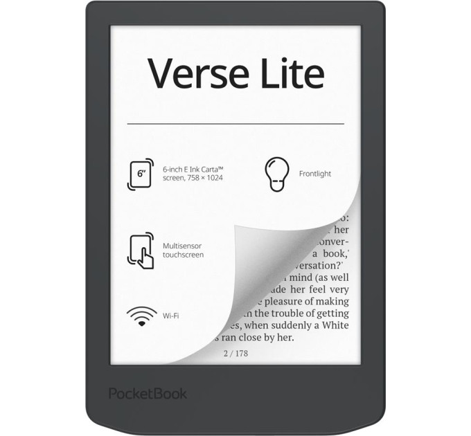 Pocketbook Електронна книга Pocketbook 619 Verse Lite, Midnight Grey (PB619-T-CIS)