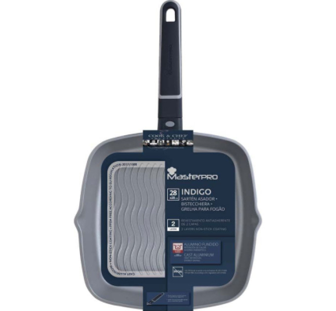 MasterPro Сковорода MasterPro Гриль Indigo 28 х 28 см (BGMP-7976)