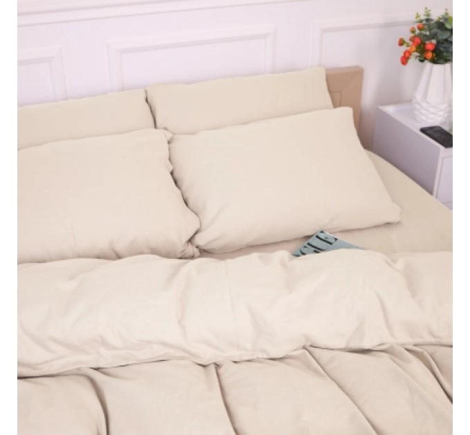 MirSon Постільна білизна MirSon 007 Milk Фланель 2 x 160 x 220 Сімейний Євро (2200009650703)