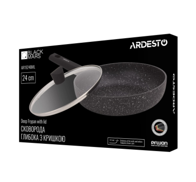 Ardesto Сковорода Ardesto Black Mars Alcor, 24см, алюміній, чорний (AR1924BML)