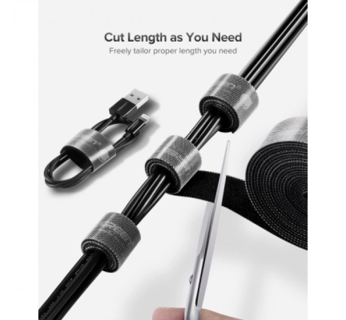 Ugreen Набір для кріплення стрічка-липучка LP124 20mm Cable Tie Band 5m Black Ugreen (40356)