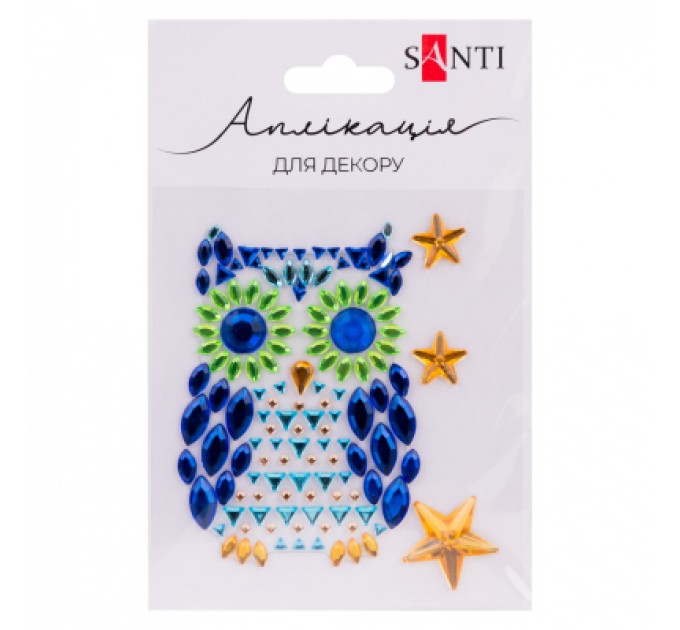 Santi Набір для творчості Santi Owl аплікація зі страз самоклеючих Owl 9,5х8 см (742989)