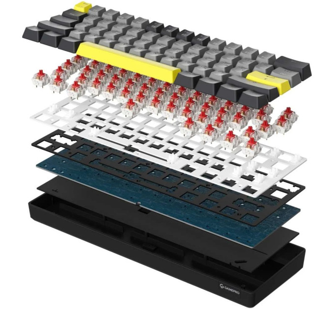 GamePro Клавіатура бездротова GamePro MK130G Pro Outemu Red Switch Hot-Swap RGB Black