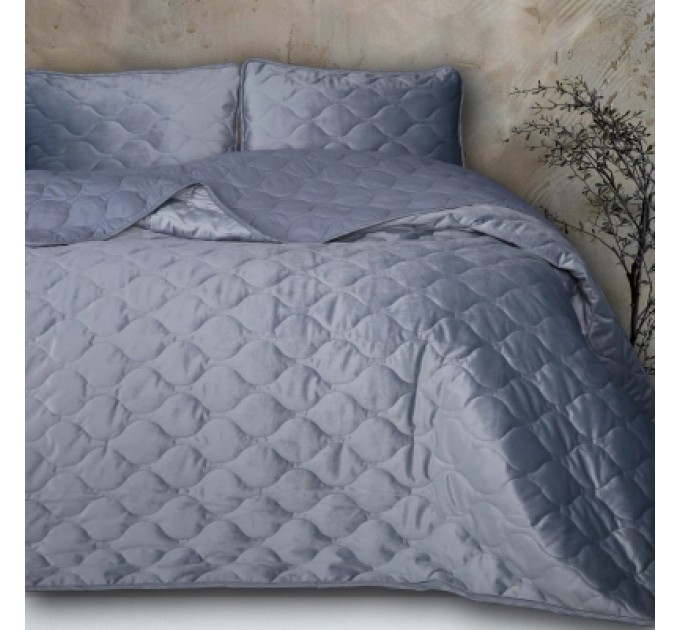 MirSon Покривало MirSon №5052 Velor charm Dark grey 200х220 см (2200008376918)