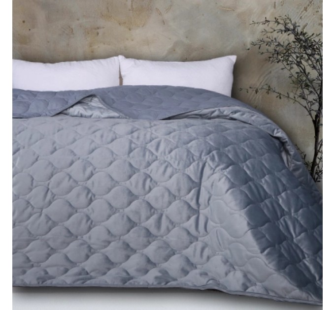 MirSon Покривало MirSon №5052 Velor charm Dark grey 200х220 см (2200008376918)