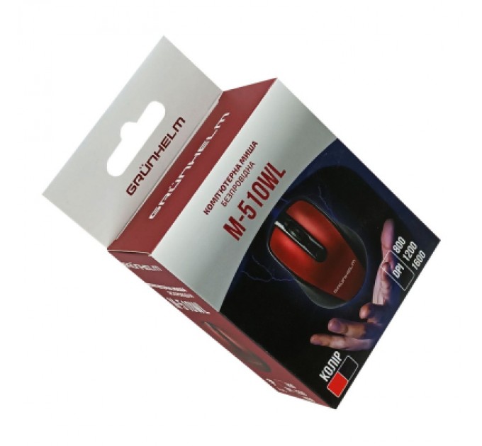 Grunhelm Мишка Grunhelm M-510WL Wireless Black/Red (126870)