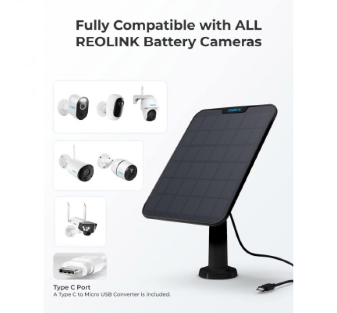 Reolink Сонячна панель Reolink Solar Panel 2 Black
