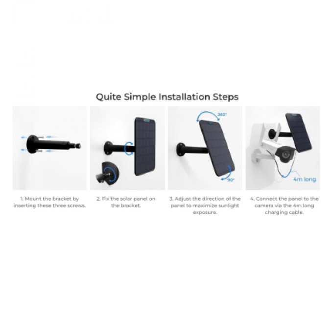 Reolink Сонячна панель Reolink Solar Panel 2 Black