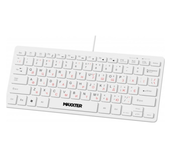 Maxxter Клавіатура Maxxter KBM-C01W-UA USB UA White (KBM-C01W-UA)