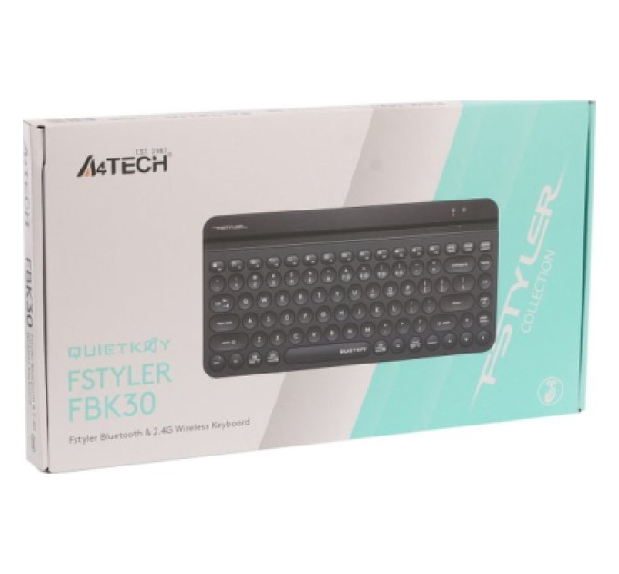 A4Tech Клавіатура A4Tech FBK30 Wireless/Bluetooth Black (4711421972499)