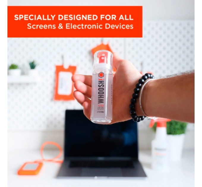 Whoosh! Спрей для очищення Whoosh! Screen Shine DUO 100+8ml, microfiber 14x14cm (1FG108ENFR)