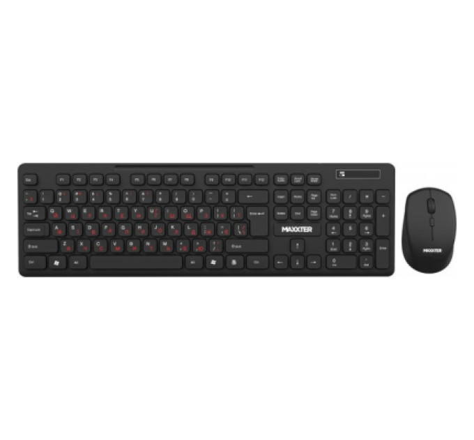 Maxxter Комплект Maxxter KMS-WCM-02B-UA Wireless UA Black (KMS-WCM-02B-UA)