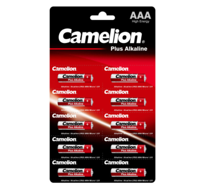 Camelion Батарейка Camelion AAA LR03 Plus Alkaline * 10 (LR03-BP1x10P)