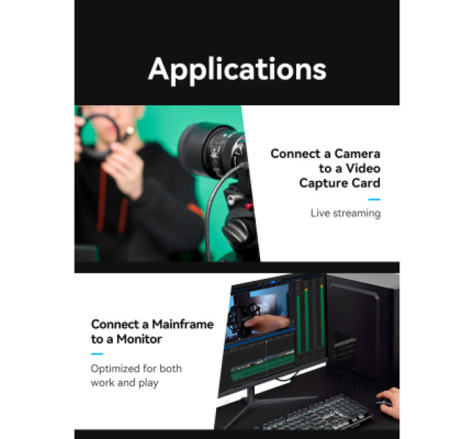 Vention Кабель мультимедійний HDMI to HDMI Micro 3.0m V2.0 4K 60Hz18Gbps HDR Dolby Vention (AGIBI)