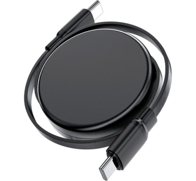 Acefast Дата кабель USB-C to USB-C 0.8m 60W dual retraction C13-03 Black Acefast (6974316280132)