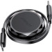 Acefast Дата кабель USB-C to USB-C 0.8m 60W dual retraction C13-03 Black Acefast (6974316280132)