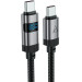 Acefast Дата кабель USB-C to USB-C 1.2m 60W digital display C15-03 Black Acefast (6974316283720)