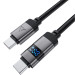 Acefast Дата кабель USB-C to USB-C 1.2m 60W digital display C15-03 Black Acefast (6974316283720)
