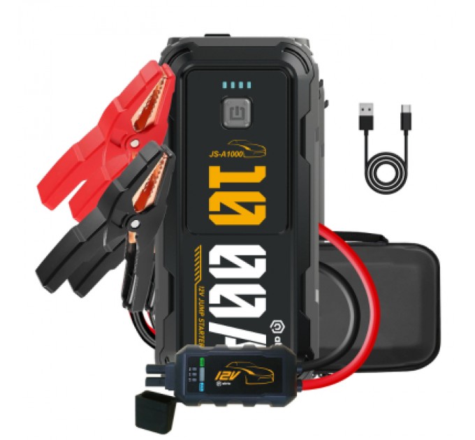 ATRIA Пуско зарядний пристрій Atria 10000mAh 1000A QC18W LED ліхтар (JS-A1000)