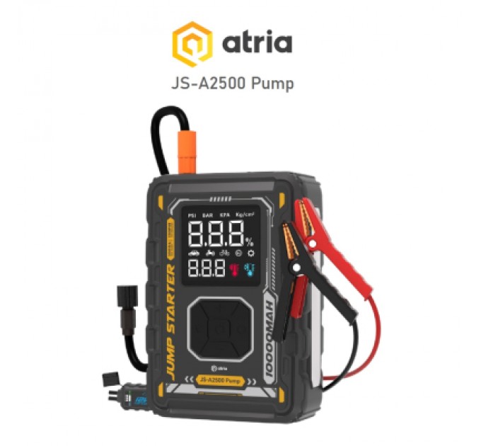 ATRIA Пуско зарядний пристрій Atria 8000mAh 1000A QC18W Pump LED ліхтар (JS-A2500 Pump)