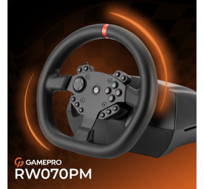 GamePro Кермо GamePro RW070PM з педалями та коробкою передач XBOXONE/PS4/PC (RW070PM)