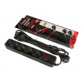FrimeCom Фільтр живлення FrimeCom (FC-B4005W 4.5 B) 5 розеток, 4.5 м, чорний