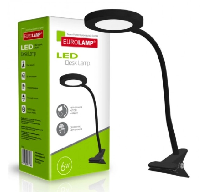 Eurolamp Настільна лампа Eurolamp 6W 5000K (LED-TLP-6W(black))