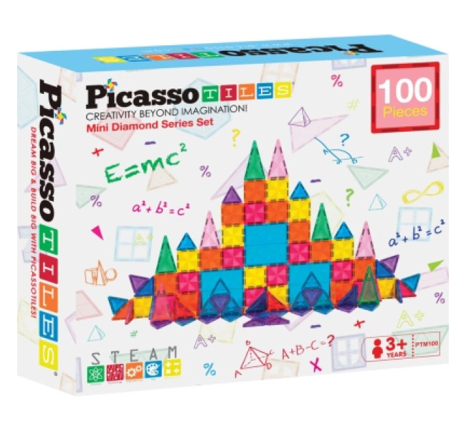 Picasso Конструктор Picasso магнітний Tiles Mini Diamond Series Set 100 деталей (817338022327)