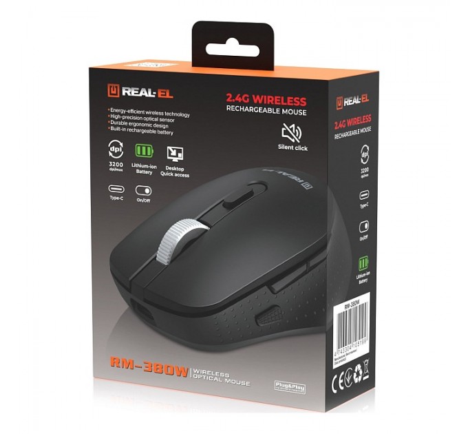REAL-EL Миша бездротова REAL-EL RM-380W