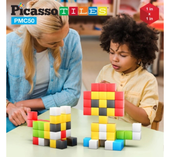 Picasso Конструктор Picasso магнітний Tiles Building Cubes 50 деталей (817338023645)