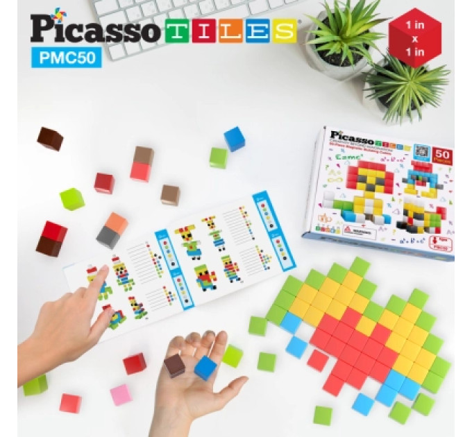 Picasso Конструктор Picasso магнітний Tiles Building Cubes 50 деталей (817338023645)