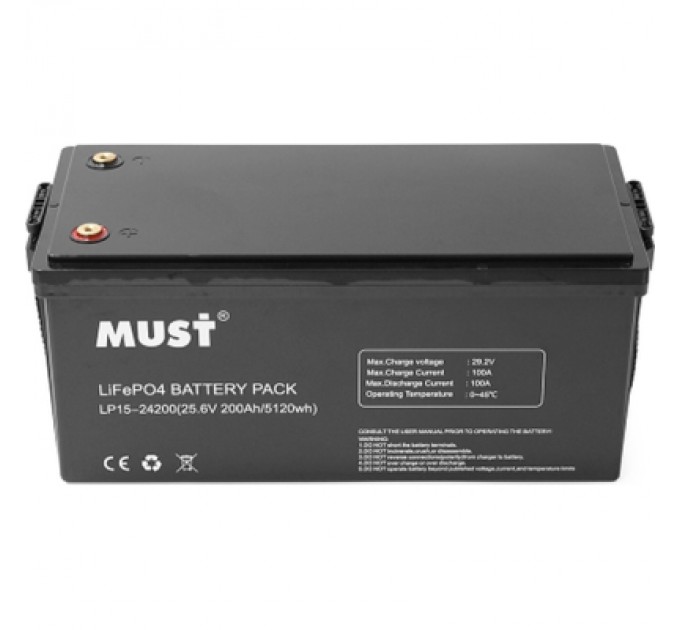 Must Батарея LiFePo4 Must 25.6V - 200Ah (LP15-24200)