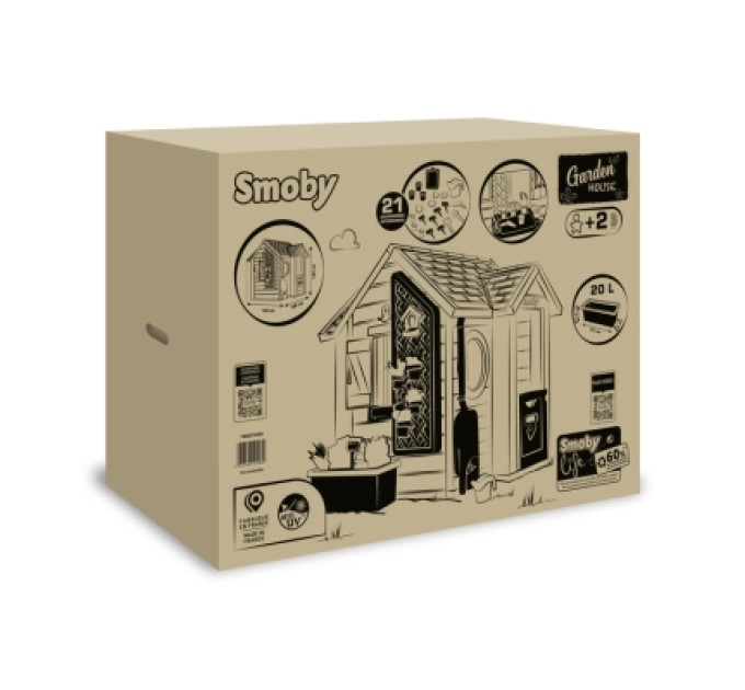 Smoby Ігровий будиночок Smoby Life Садовий з кашпо та годівничкою (7600810408)