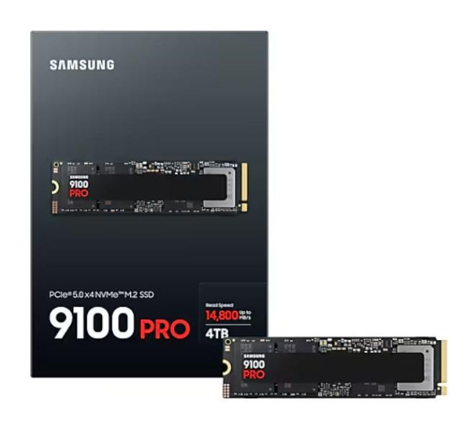 Samsung Накопичувач SSD M.2 2280 4TB 9100 PRO Samsung (MZ-VAP4T0BW)