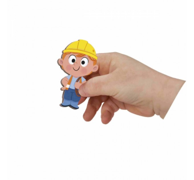 Janod Розвиваюча іграшка Janod Магнітні історії Будівельний майданчик 30 елементів (J05454)