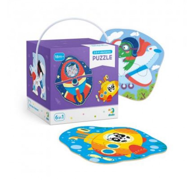 DoDo Пазл DoDo 2-3-4 елементи Транспорт (300154)