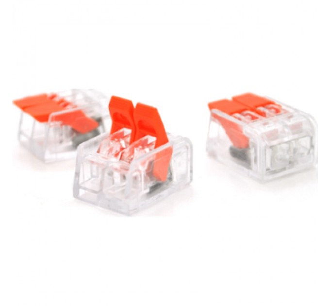 Voltronic З'єднувач кабелю 2-pin аналог WAGO K221-412, 10штпак Voltronic (K221-412/10)