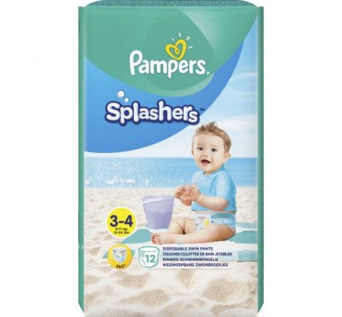 Pampers Підгузки Pampers для плавання Splashers Розмір 3-4 (6-11 кг) 12 шт (8001090698346)