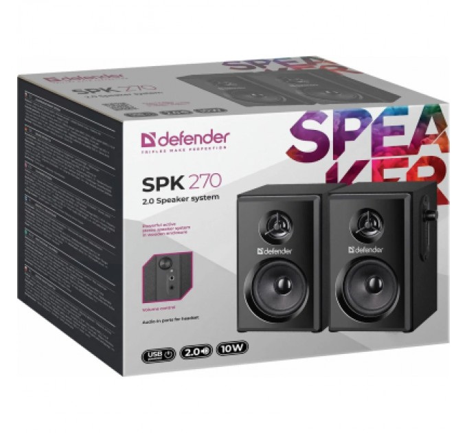Defender Акустична система Defender SPK 270 USB Black (65270)