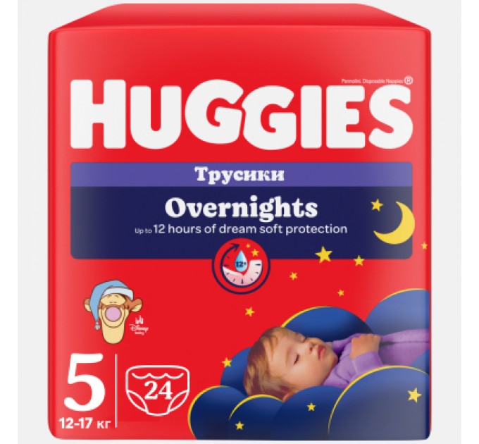 Huggies Підгузки Huggies Overnights Pants Трусики 5 12-17 кг 24 шт. (5029053581095)
