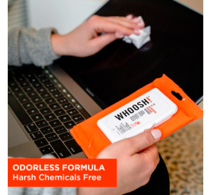 Whoosh! Серветки Whoosh! Screen Shine 20 WIPES 10х7cm + 1microfiber 14х14cm (1FG20WPENFR)