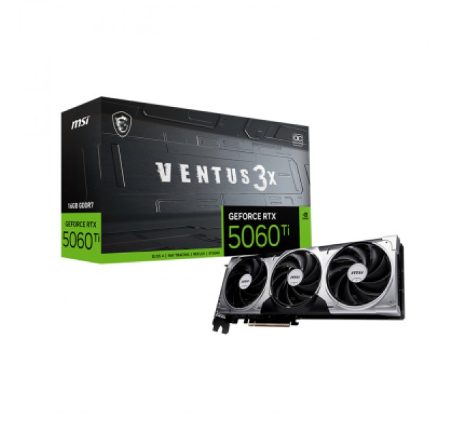 MSI Відеокарта MSI GeForce RTX5060Ti 16Gb VENTUS 3X OC (RTX 5060 Ti 16G VENTUS 3X OC)