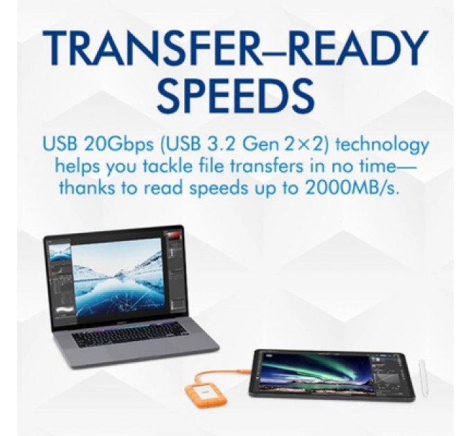 LaCie Накопичувач SSD USB Type-C 500GB Rugged Mini LaCie (STMF500400)