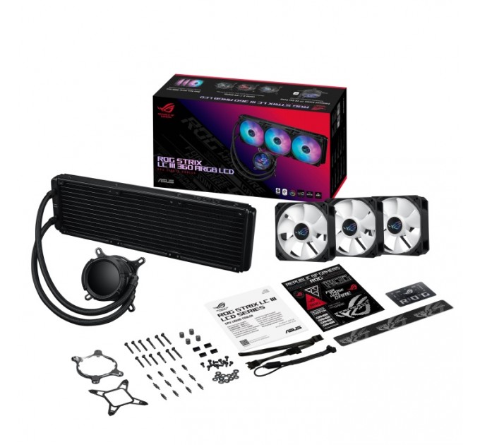 ASUS Система водяного охолодження Asus ROG Strix LC III 360 ARGB LCD (90RC00W1-M0UAY0)
