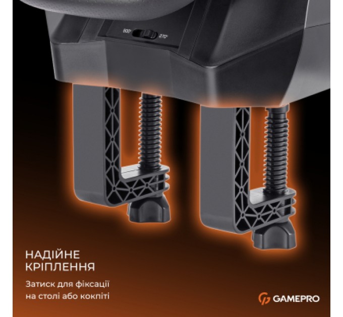 GamePro Кермо GamePro RW575PM з педалями та коробкою передач XBOXONE/PS4/PS3/PC/SWITCH (RW575PM)