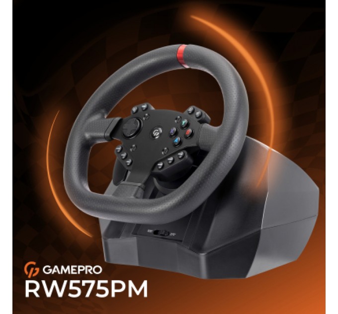 GamePro Кермо GamePro RW575PM з педалями та коробкою передач XBOXONE/PS4/PS3/PC/SWITCH (RW575PM)