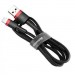 Baseus Дата кабель USB 2.0 AM to Lightning 0.5m Cafule 2.4A red+black Baseus (CALKLF-A19)