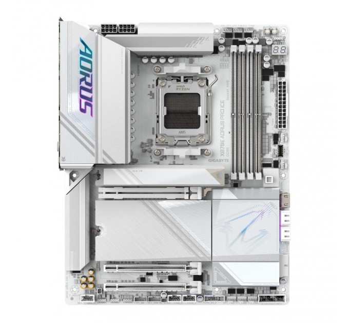 GIGABYTE Материнська плата AMD X870E SAM5 ATX X870E AORUS PRO ICE GIGABYTE