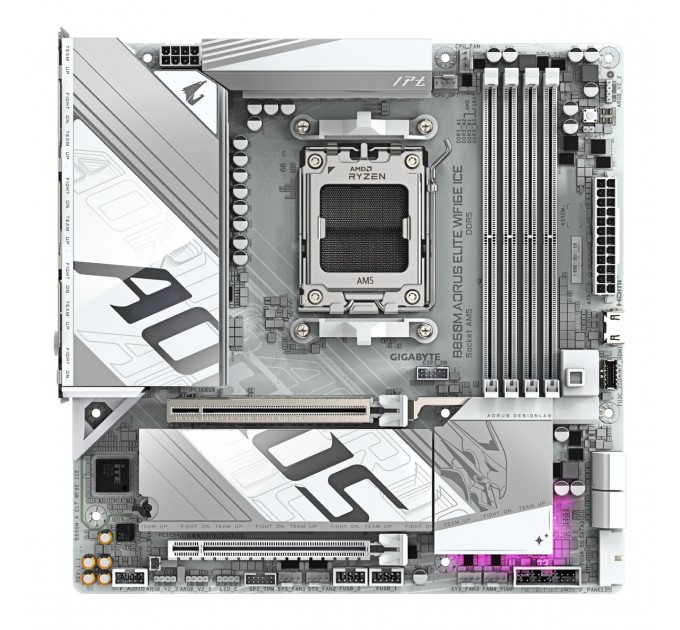 GIGABYTE Материнська плата AMD B850 SAM5 MATX B850M A ELT WF6E ICE GIGABYTE